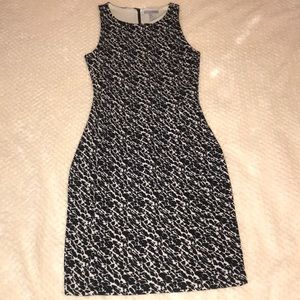 Black and white print dress